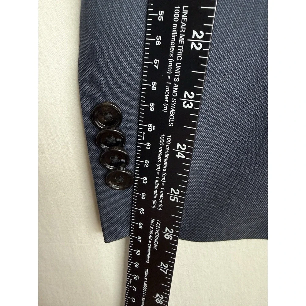 Indochino Luxury Wool Blazer Sportcoat 40R Navy Blue Jellyfish Lining Custom